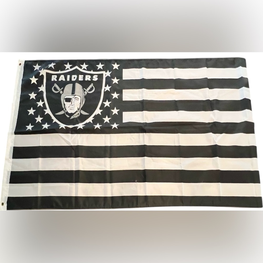 Raiders Flag 3X5 Las Vegas Oakland Banner NFL Football Americana Stars Stripes